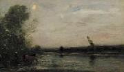 Rivier bij avond Charles-Francois Daubigny